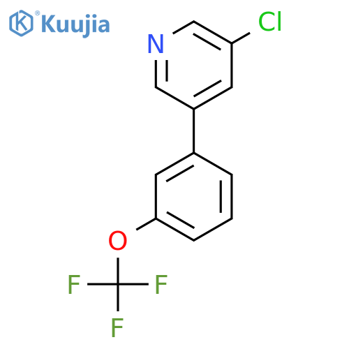 3-Chloro-5-(3-(trifluoromethoxy)phenyl)pyridine structure