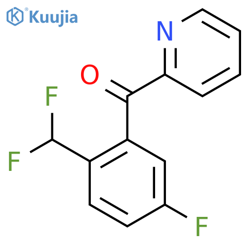2-(5-Fluoro-2-(difluoromethyl)benzoyl)pyridine structure
