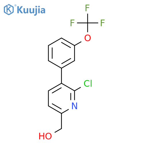 2-Chloro-3-(3-(trifluoromethoxy)phenyl)pyridine-6-methanol structure