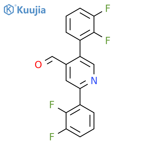 2,5-Bis(2,3-difluorophenyl)isonicotinaldehyde structure