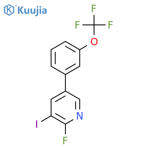 2-Fluoro-3-iodo-5-(3-(trifluoromethoxy)phenyl)pyridine structure