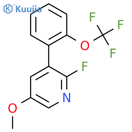 2-Fluoro-5-methoxy-3-(2-(trifluoromethoxy)phenyl)pyridine structure