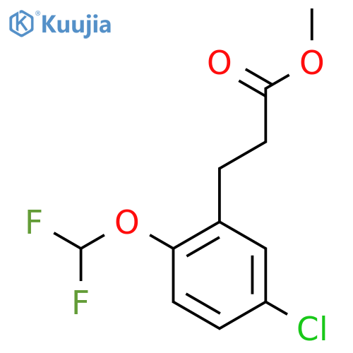 Methyl 3-[5-chloro-2-(difluoromethoxy)phenyl]propanoate structure
