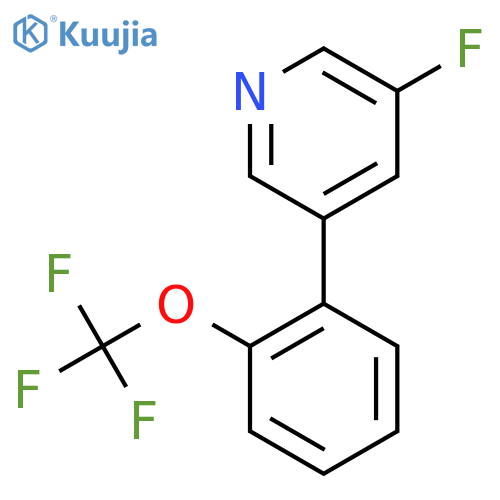 3-Fluoro-5-(2-(trifluoromethoxy)phenyl)pyridine structure