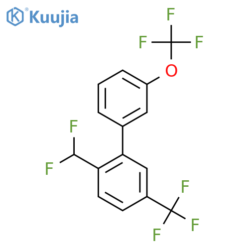 2-(Difluoromethyl)-3'-(trifluoromethoxy)-5-(trifluoromethyl)biphenyl structure