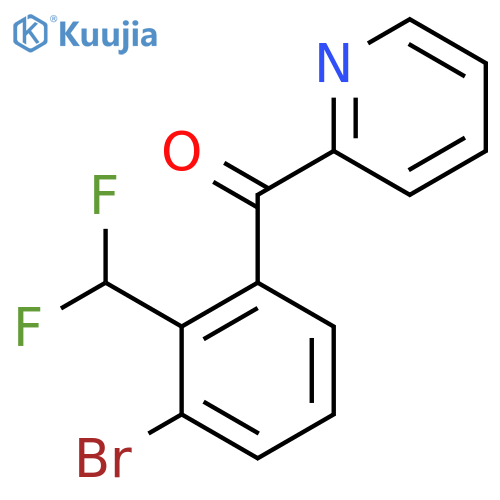 2-(3-Bromo-2-(difluoromethyl)benzoyl)pyridine structure