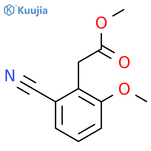 Methyl 2-cyano-6-methoxyphenylacetate structure
