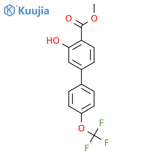 Methyl 3-hydroxy-4'-(trifluoromethoxy)biphenyl-4-carboxylate structure