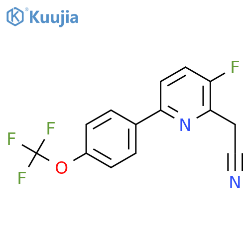 3-Fluoro-6-(4-(trifluoromethoxy)phenyl)pyridine-2-acetonitrile structure