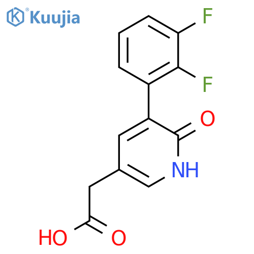 3-(2,3-Difluorophenyl)-2-hydroxypyridine-5-acetic acid structure