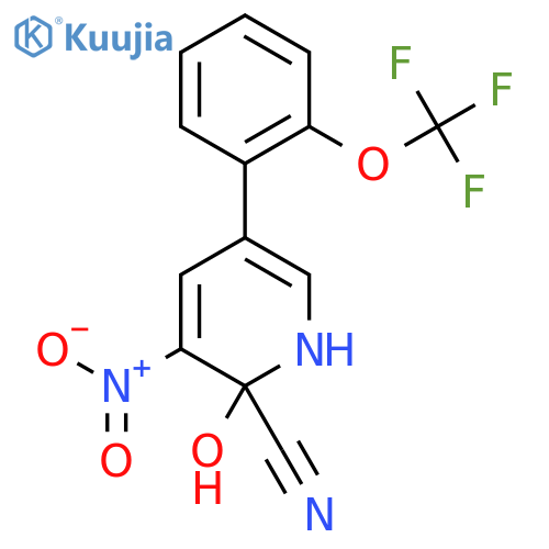 2-Hydroxy-2-Cyano-3-nitro-5-(2-(trifluoromethoxy)phenyl)pyridine structure
