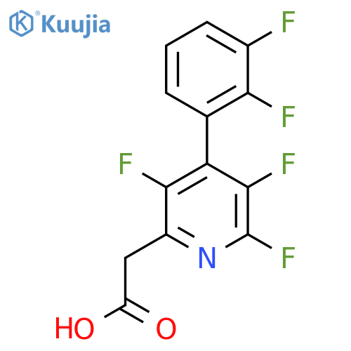 4-(2,3-Difluorophenyl)-3,5,6-trifluoropyridine-2-acetic acid structure