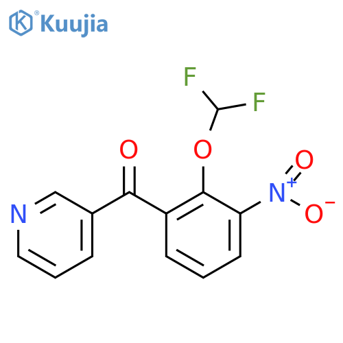 3-(2-(Difluoromethoxy)-3-nitrobenzoyl)pyridine structure