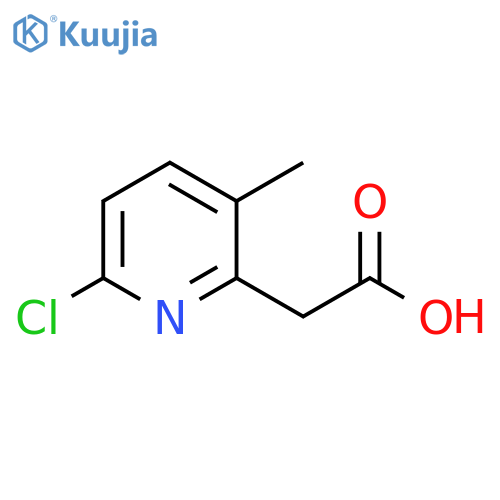 2-(6-chloro-3-methylpyridin-2-yl)acetic acid structure