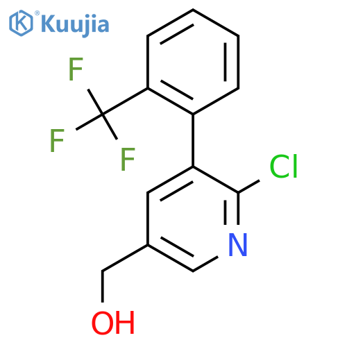 2-Chloro-3-(2-(trifluoromethyl)phenyl)pyridine-5-methanol structure