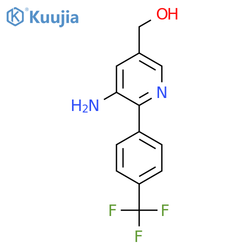 3-Amino-2-(4-(trifluoromethyl)phenyl)pyridine-5-methanol structure