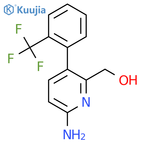 6-Amino-3-(2-(trifluoromethyl)phenyl)pyridine-2-methanol structure