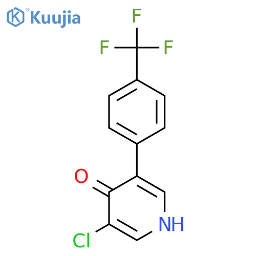 3-Chloro-4-hydroxy-5-(4-(trifluoromethyl)phenyl)pyridine structure