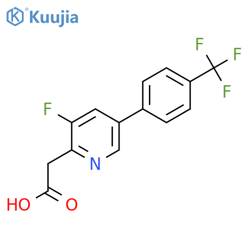 2-[3-Fluoro-5-[4-(trifluoromethyl)phenyl]pyridin-2-yl]acetic acid structure