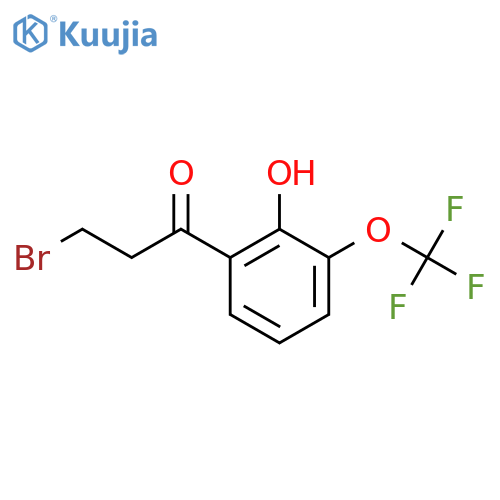 3-Bromo-2'-hydroxy-3'-(trifluoromethoxy)propiophenone structure
