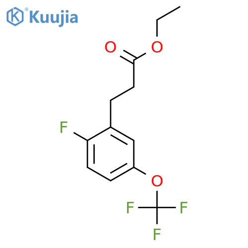 Ethyl 3-(2'-fluoro-5'-(trifluoromethoxy)phenyl)propionate structure