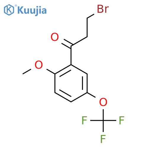 3-Bromo-2'-methoxy-5'-(trifluoromethoxy)propiophenone structure