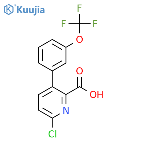 6-Chloro-3-(3-(trifluoromethoxy)phenyl)picolinic acid structure