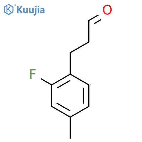 3-(2-fluoro-4-methylphenyl)propanal structure