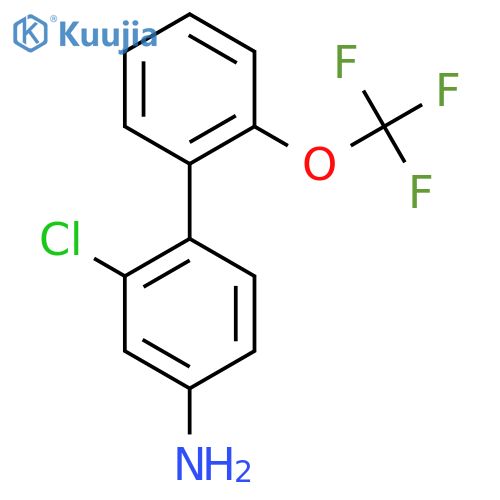 3-Chloro-4-[2-(trifluoromethoxy)phenyl]aniline structure