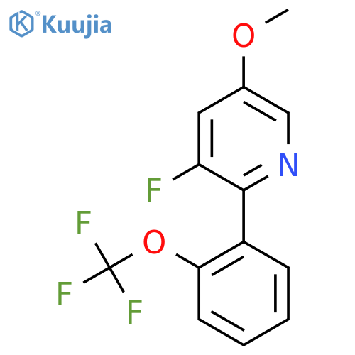 3-Fluoro-5-methoxy-2-(2-(trifluoromethoxy)phenyl)pyridine structure
