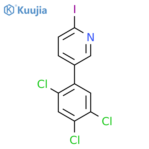 2-Iodo-5-(2,4,5-trichlorophenyl)pyridine structure