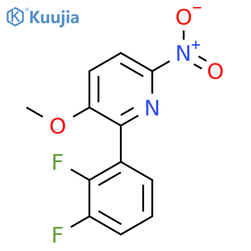 2-(2,3-Difluorophenyl)-3-methoxy-6-nitropyridine structure