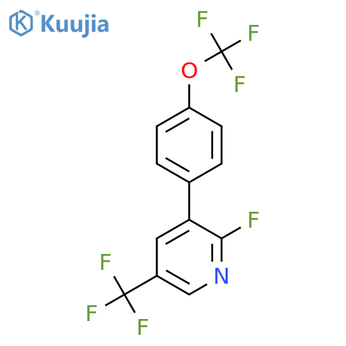 2-Fluoro-3-(4-(trifluoromethoxy)phenyl)-5-(trifluoromethyl)pyridine structure