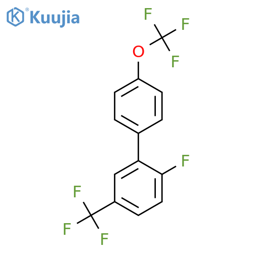 2-Fluoro-4'-(trifluoromethoxy)-5-(trifluoromethyl)biphenyl structure