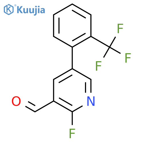 2-Fluoro-5-(2-(trifluoromethyl)phenyl)nicotinaldehyde structure