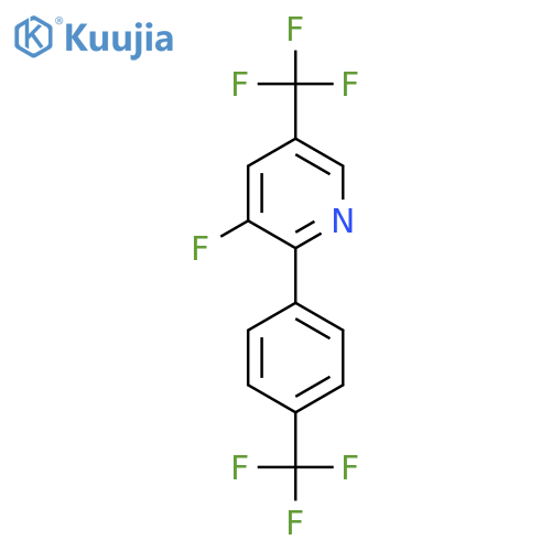 3-Fluoro-5-(trifluoromethyl)-2-(4-(trifluoromethyl)phenyl)pyridine structure