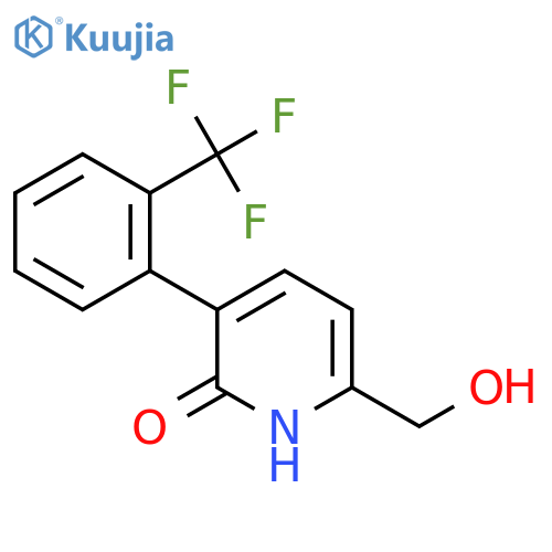 2-Hydroxy-3-(2-(trifluoromethyl)phenyl)pyridine-6-methanol structure