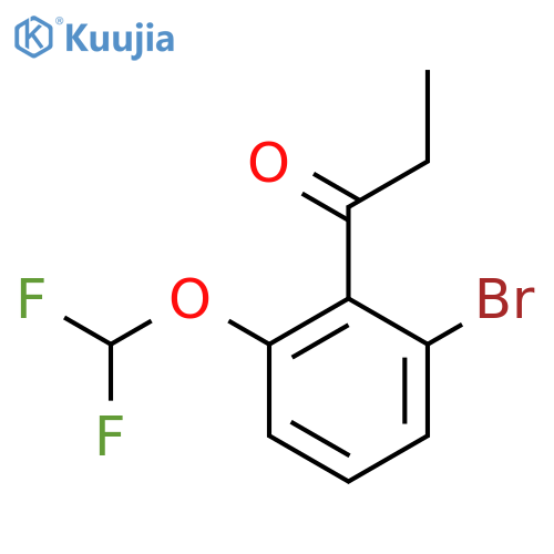 2'-Bromo-6'-(difluoromethoxy)propiophenone structure