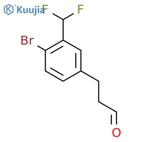 3-(4'-Bromo-3'-(difluoromethyl)phenyl)propionaldehyde structure