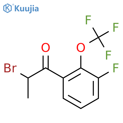 2-Bromo-3'-fluoro-2'-(trifluoromethoxy)propiophenone structure