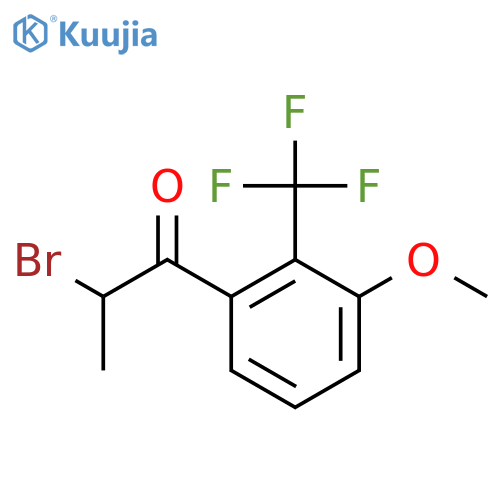 2-Bromo-3'-methoxy-2'-(trifluoromethyl)propiophenone structure