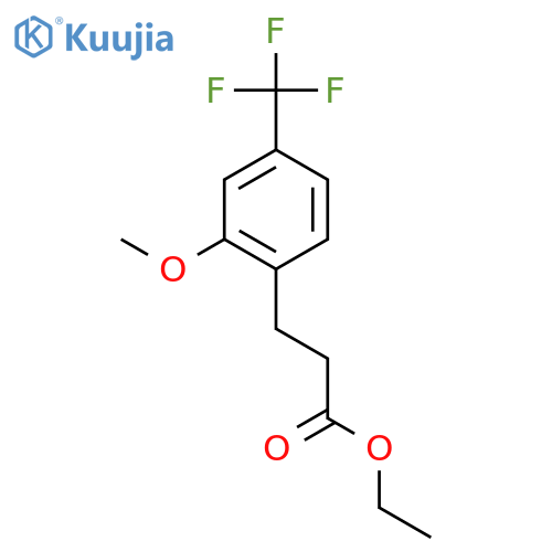 Ethyl 3-(2'-methoxy-4'-(trifluoromethyl)phenyl)propionate structure