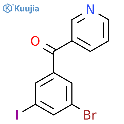 3-(3-Bromo-5-iodobenzoyl)pyridine structure
