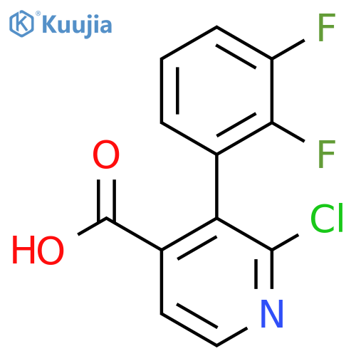 2-Chloro-3-(2,3-difluorophenyl)isonicotinic acid structure