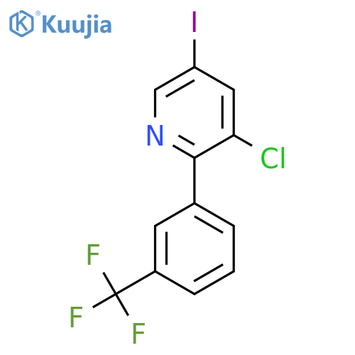 3-Chloro-5-iodo-2-(3-(trifluoromethyl)phenyl)pyridine structure