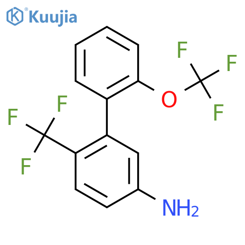 3-Amino-2'-(trifluoromethoxy)-6-(trifluoromethyl)biphenyl structure