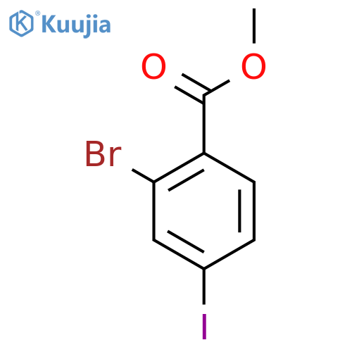 2-Bromo-4-iodo-benzoic acid methyl ester structure