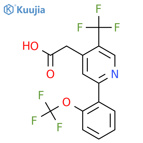 2-(2-(Trifluoromethoxy)phenyl)-5-(trifluoromethyl)pyridine-4-acetic acid structure