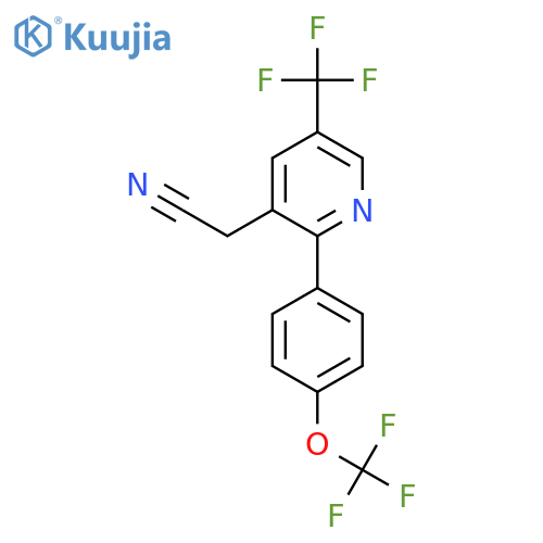 2-(4-(Trifluoromethoxy)phenyl)-5-(trifluoromethyl)pyridine-3-acetonitrile structure
