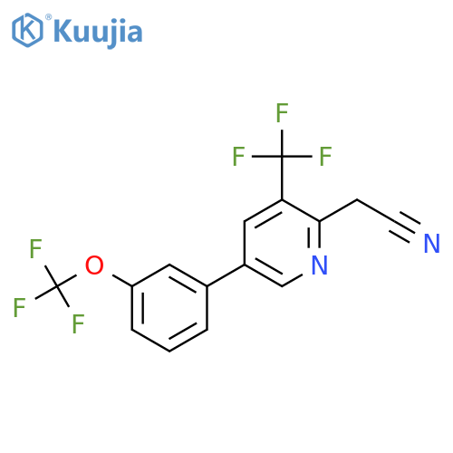5-(3-(Trifluoromethoxy)phenyl)-3-(trifluoromethyl)pyridine-2-acetonitrile structure